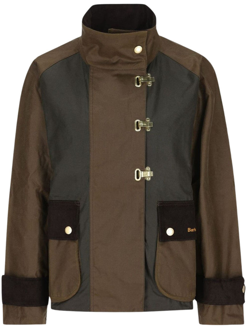 Brown Band Collar Jacket 1