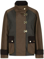 Brown Band Collar Jacket 1