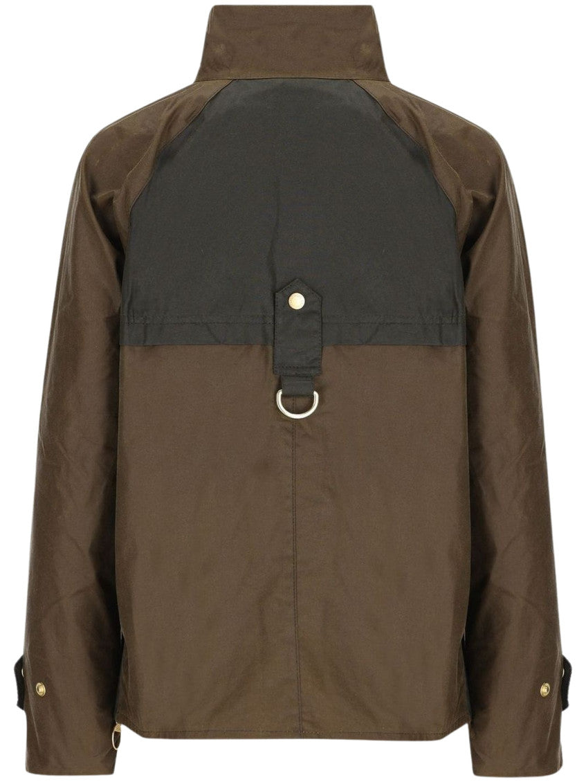 Brown Band Collar Jacket 2