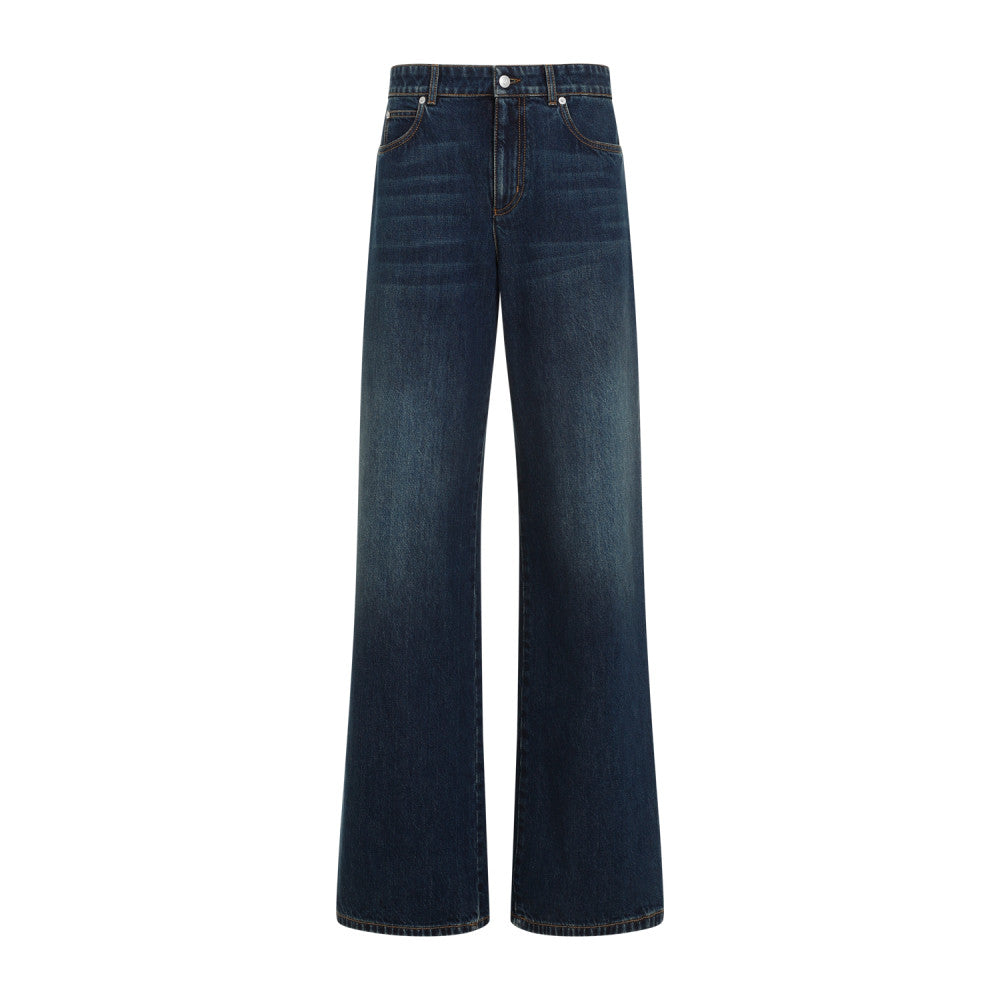 Dark Blue Cotton Jeans 1