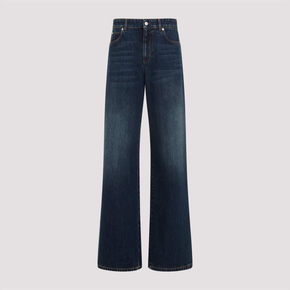 Dark Blue Cotton Jeans 3
