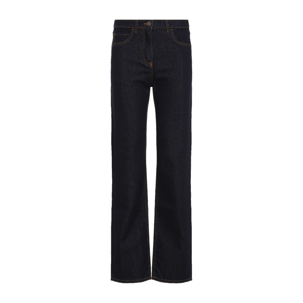 Blue Lurex Cotton Jeans 1