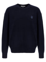 Navy Blue Bold Fox Head Patch Jumper 1
