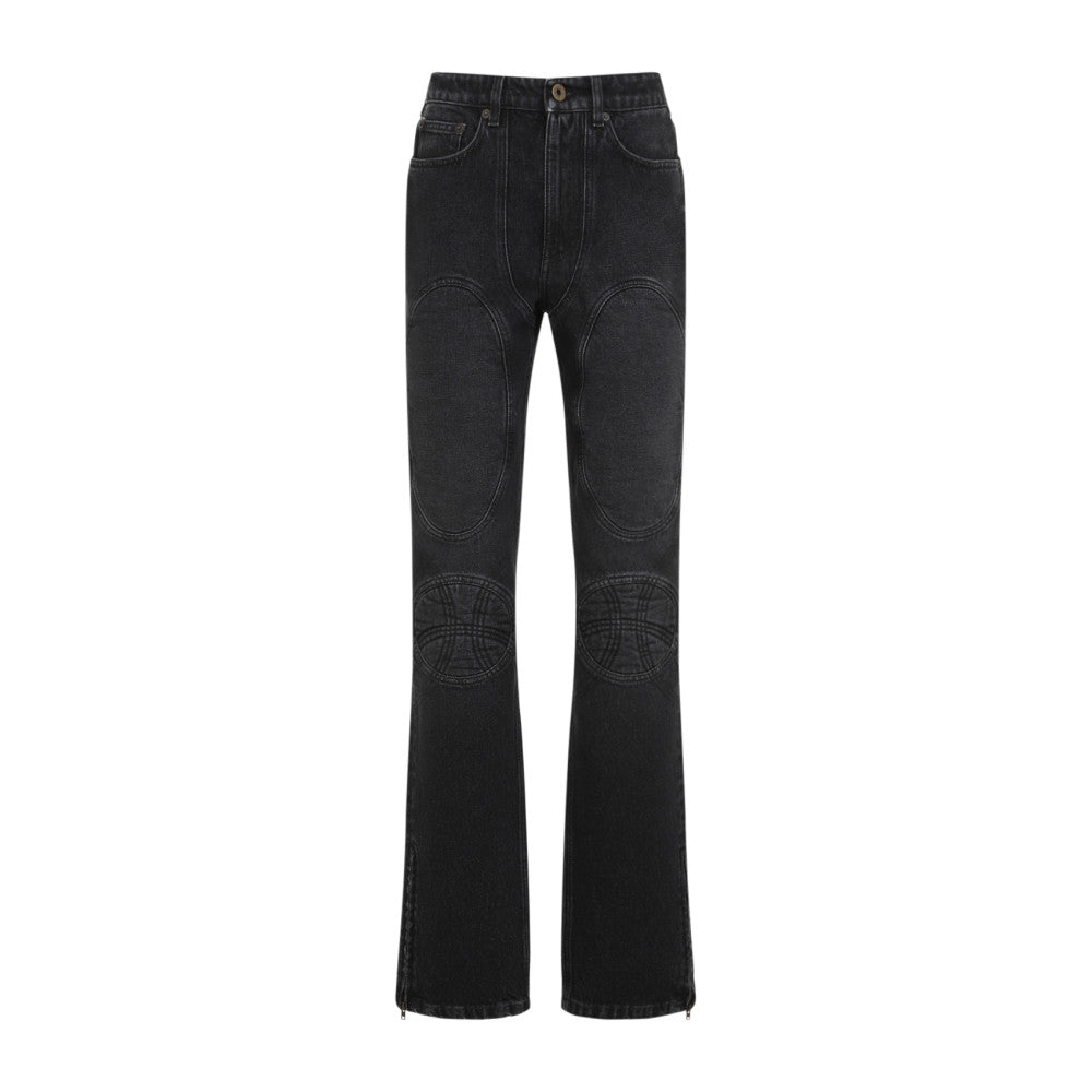 Black Vintage Cotton Denim Jeans 1