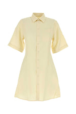 Yellow Wool Shirt Dress 1