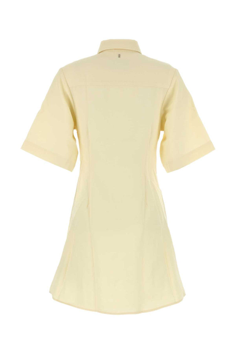 Yellow Wool Shirt Dress 2