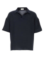 Navy Blue Striped Polo 1