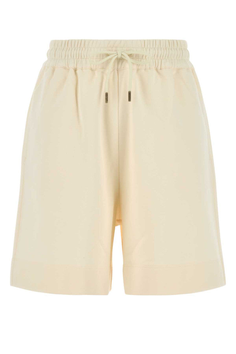 Beige Logo Patch Shorts 1