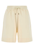 Beige Logo Patch Shorts 1
