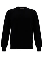Black Crewneck Ribbed Sweater 1