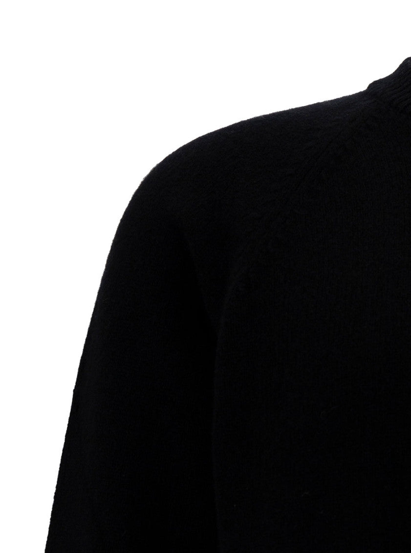Black Crewneck Ribbed Sweater 3