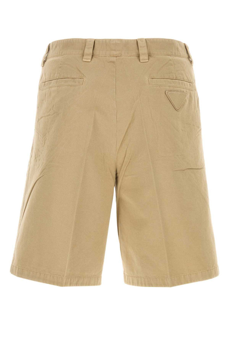 Beige cotton bermuda shorts 2