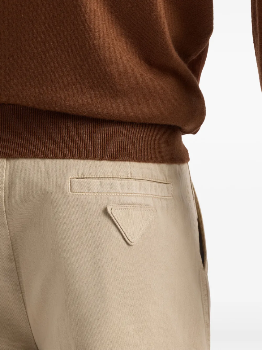 Beige cotton bermuda shorts 5