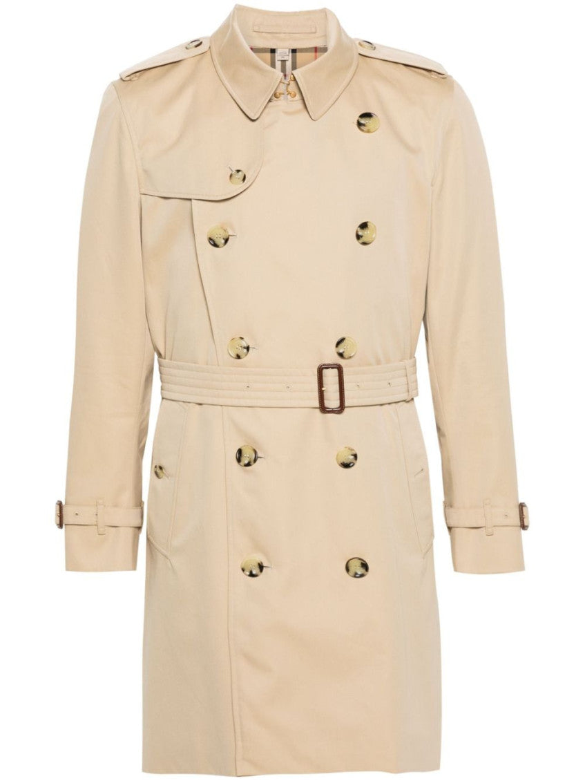 Beige Double-breasted Coat 1