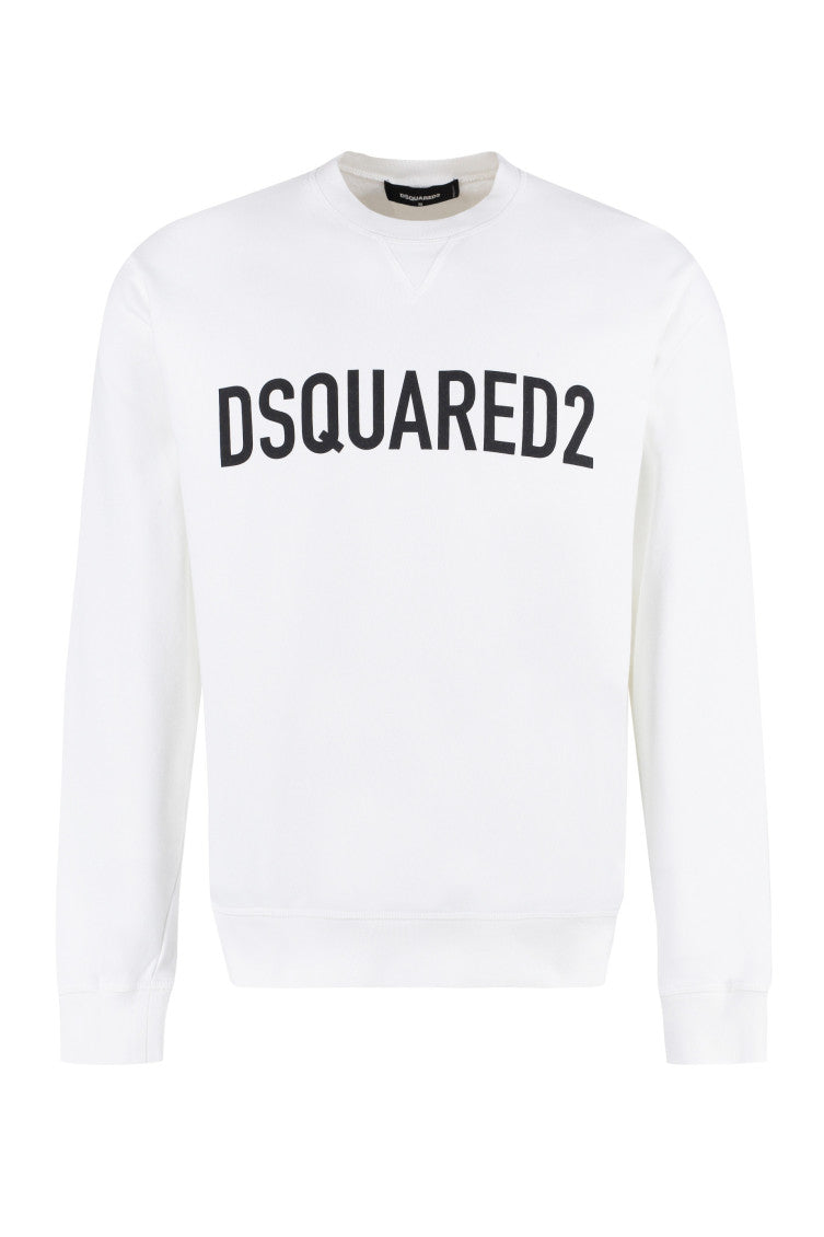 White Cotton crew-neck sweatshirt 1