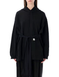 Black Hooded Mini Dress 1