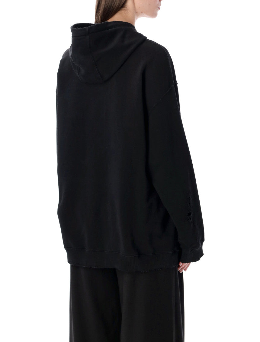 Black Hooded Mini Dress 2