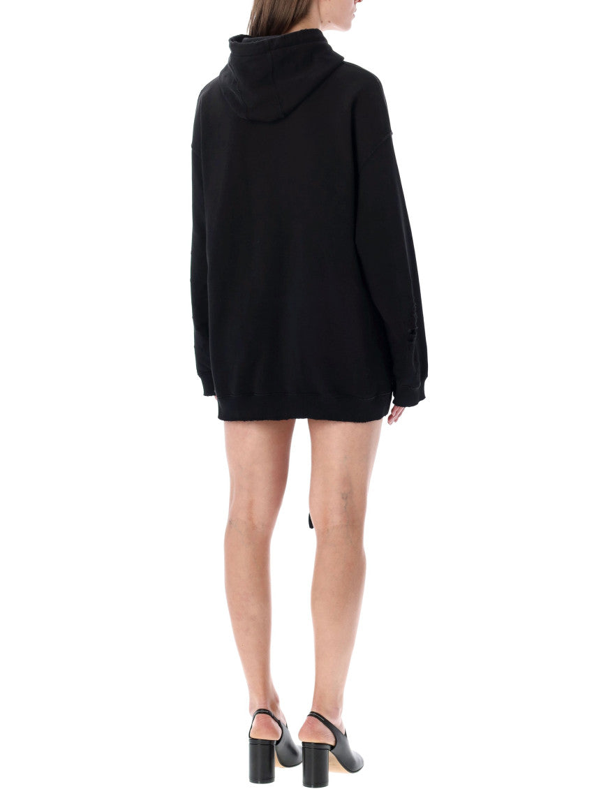 Black Hooded Mini Dress 5