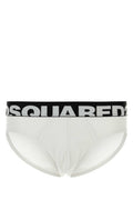 White Stretch Swimming Brief 1