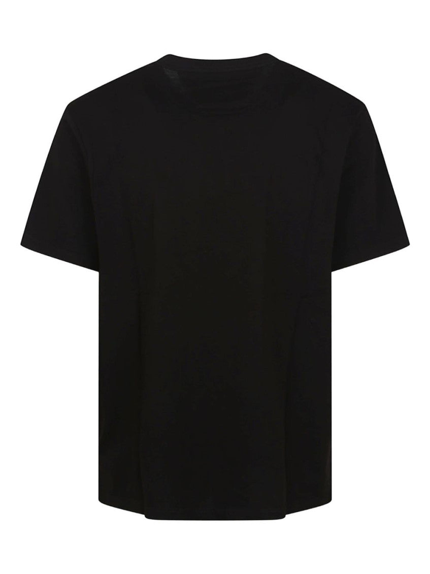 Black Cotton Straight Fit T-Shirt 2