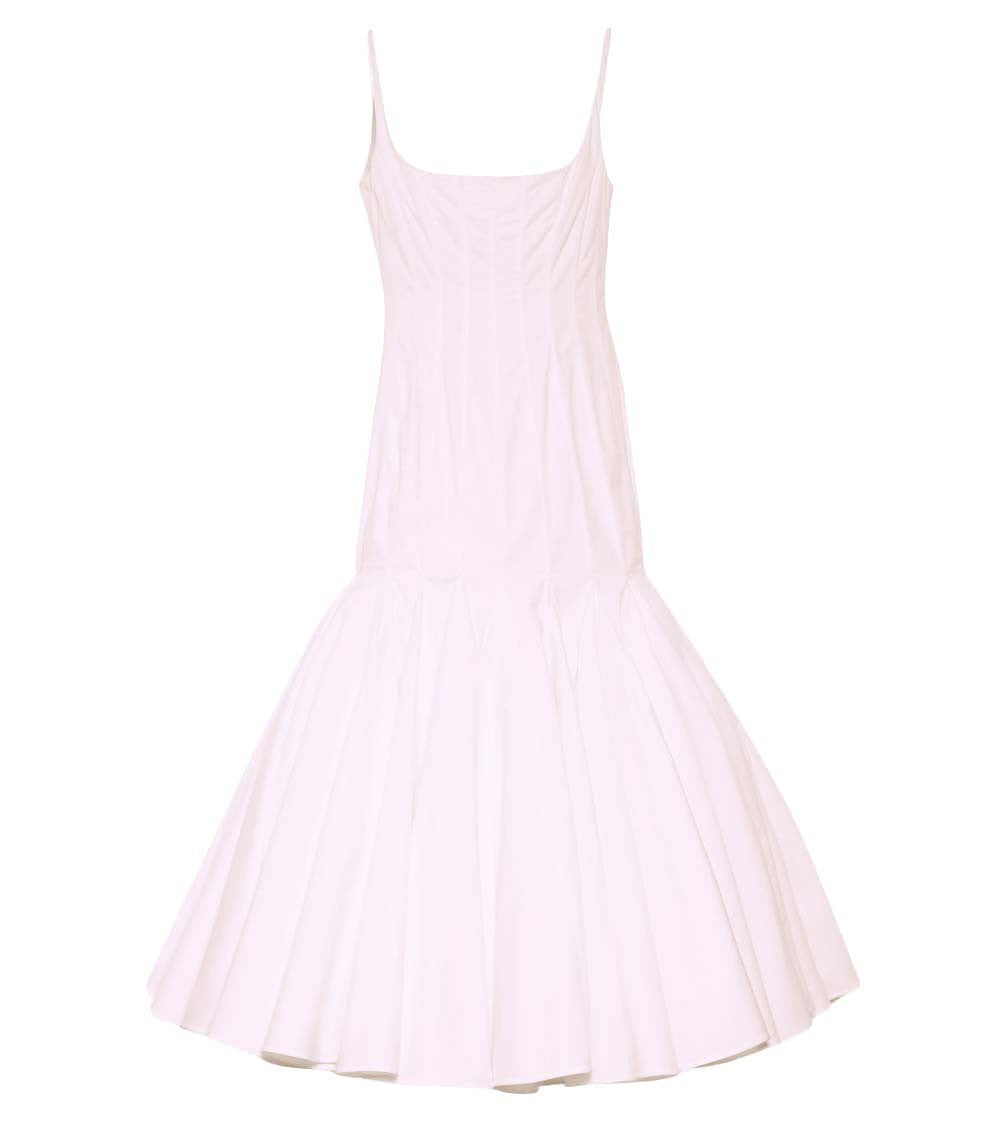 Pink Square Neck Midi Dress 1