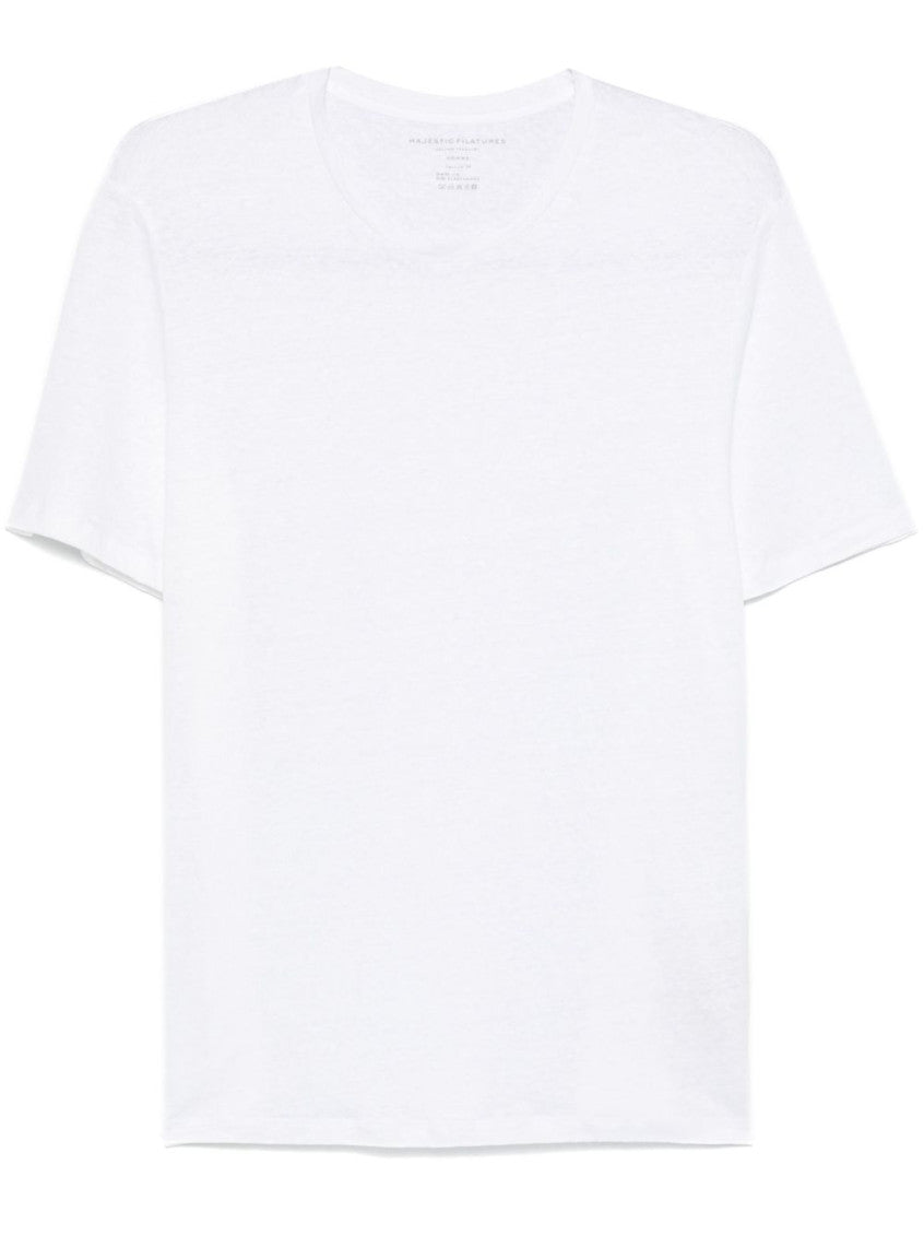 White Cotton Slim Fit T-Shirt 1