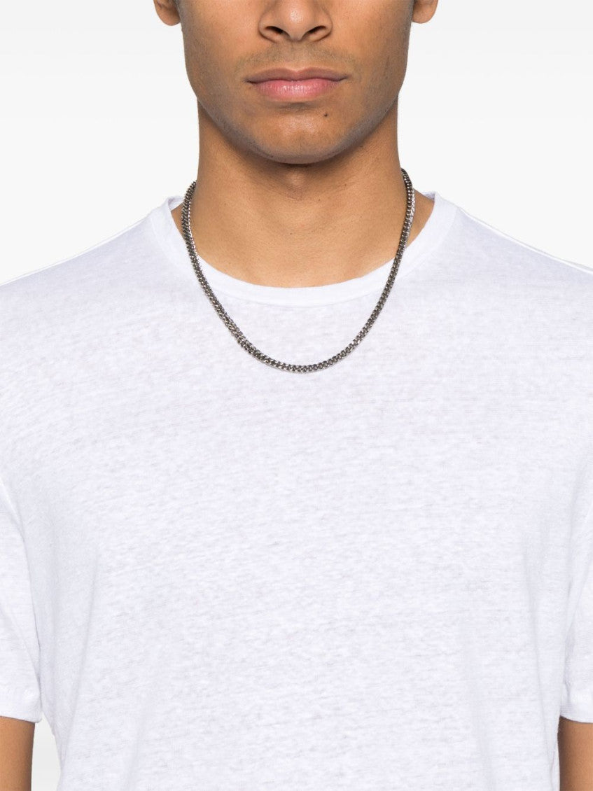 White Cotton Slim Fit T-Shirt 2
