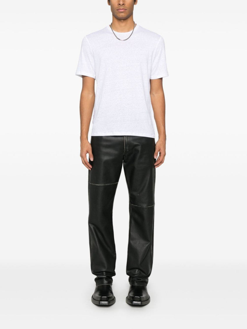 White Cotton Slim Fit T-Shirt 3