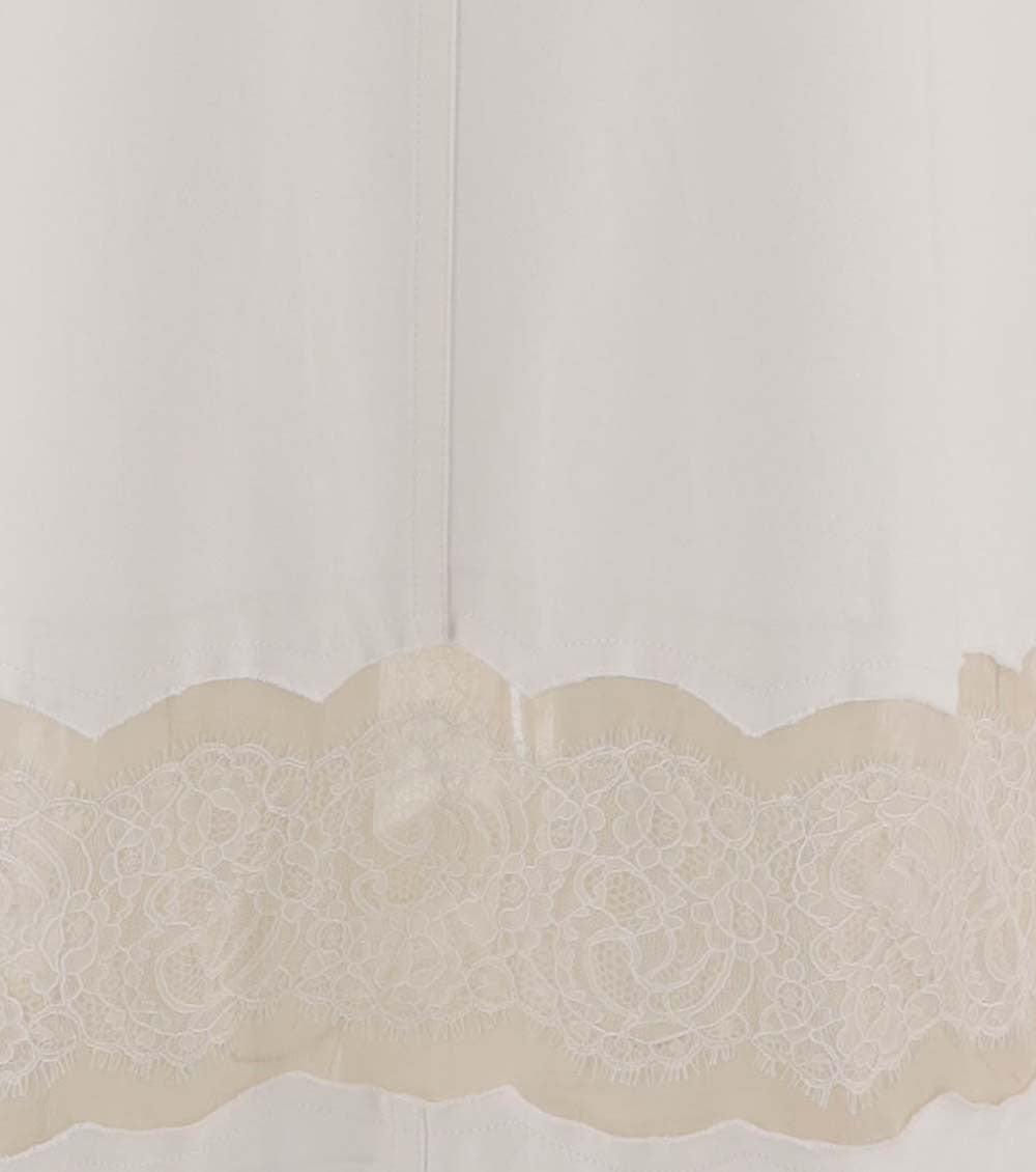 Beige V-Neck Midi Dress 3