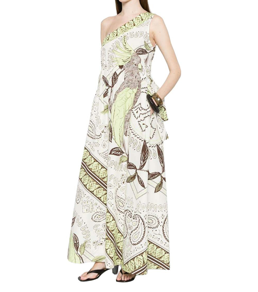 Multicolour One Shoulder Printed Midi Dress 2