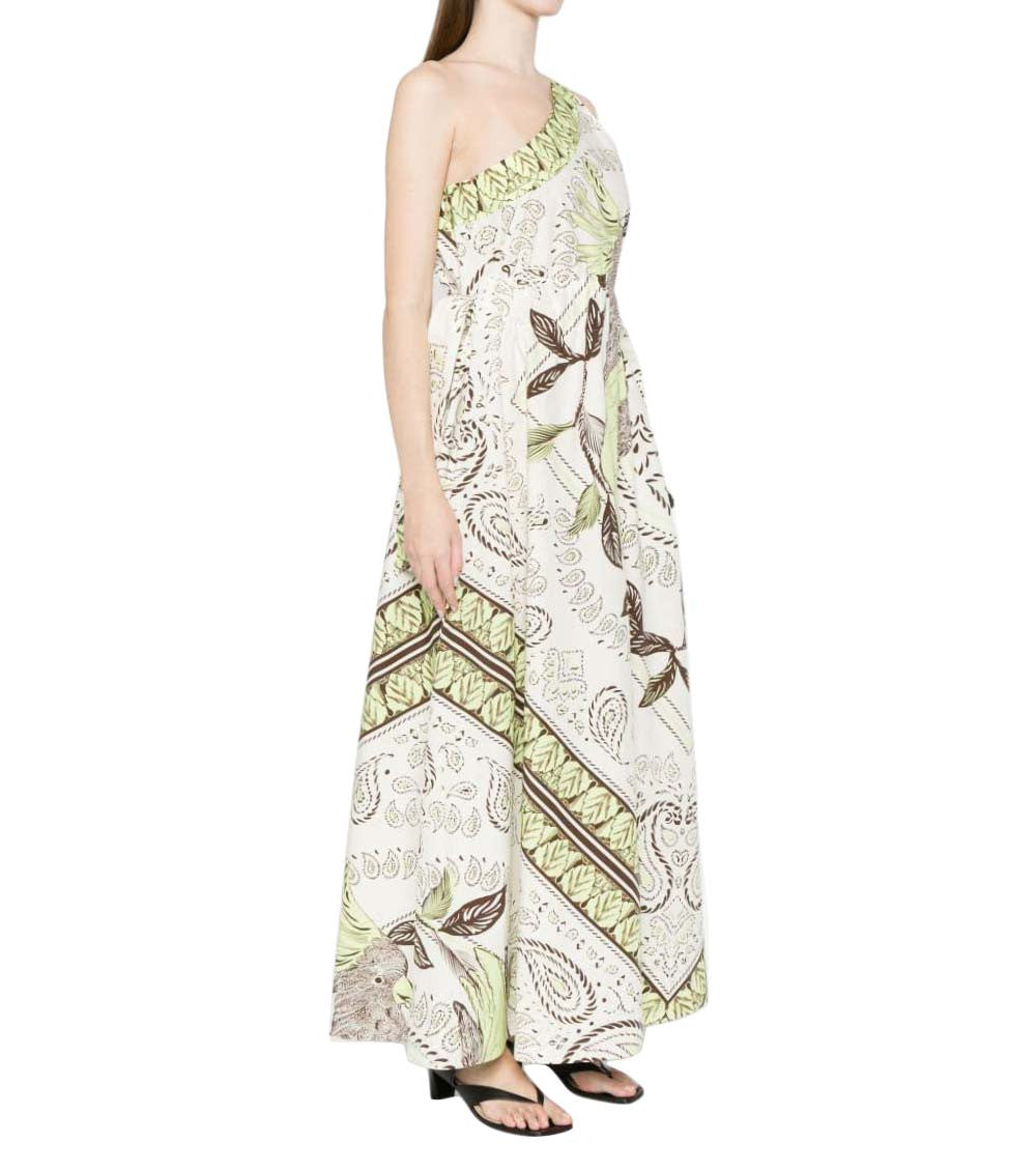 Multicolour One Shoulder Printed Midi Dress 3