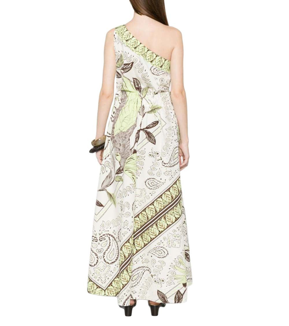 Multicolour One Shoulder Printed Midi Dress 4