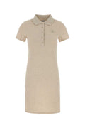 Beige Shirt Collar Logo Mini Dress 1