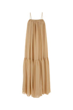Beige Silk Long Dress 1