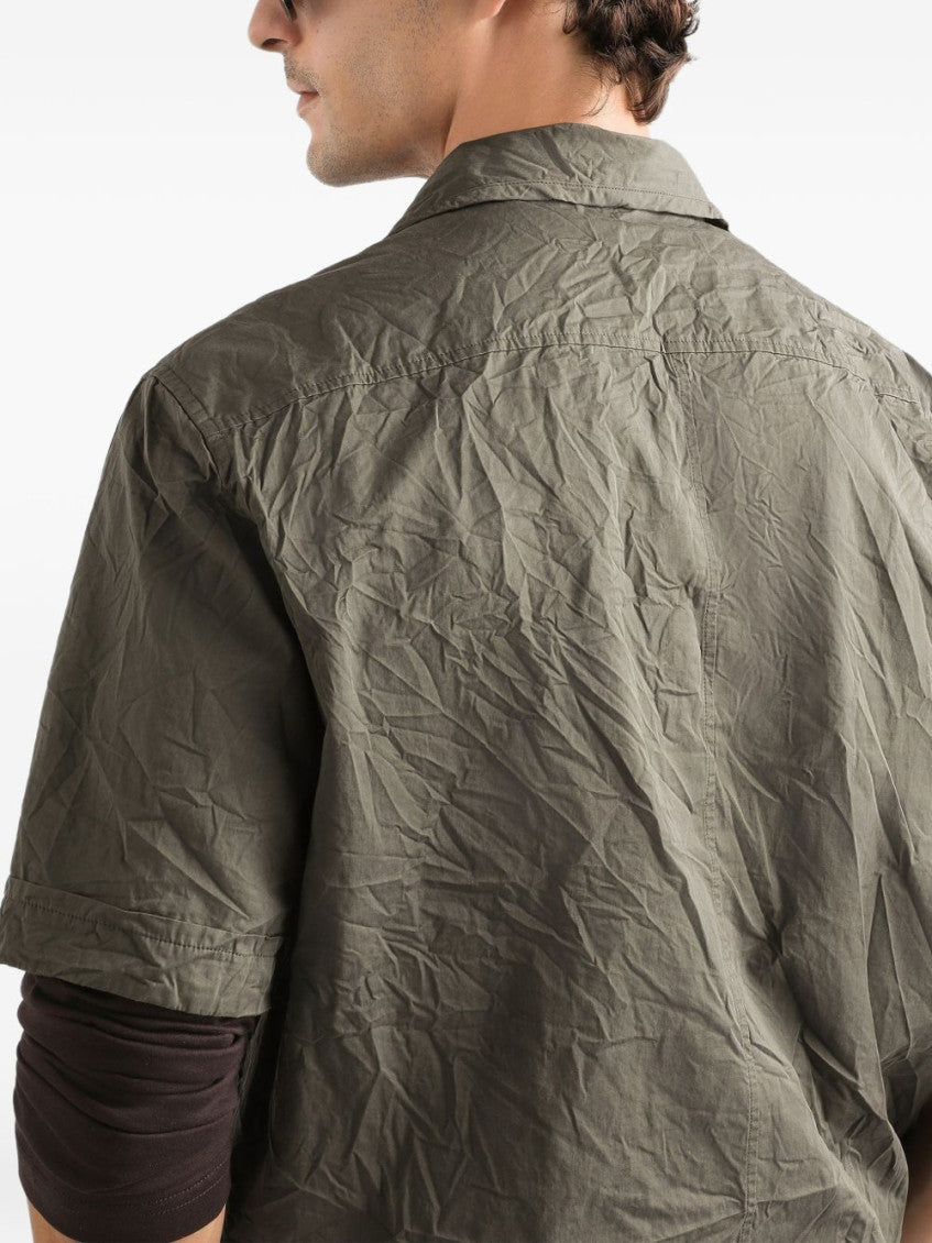 Grey Cotton Printed Shirt 2