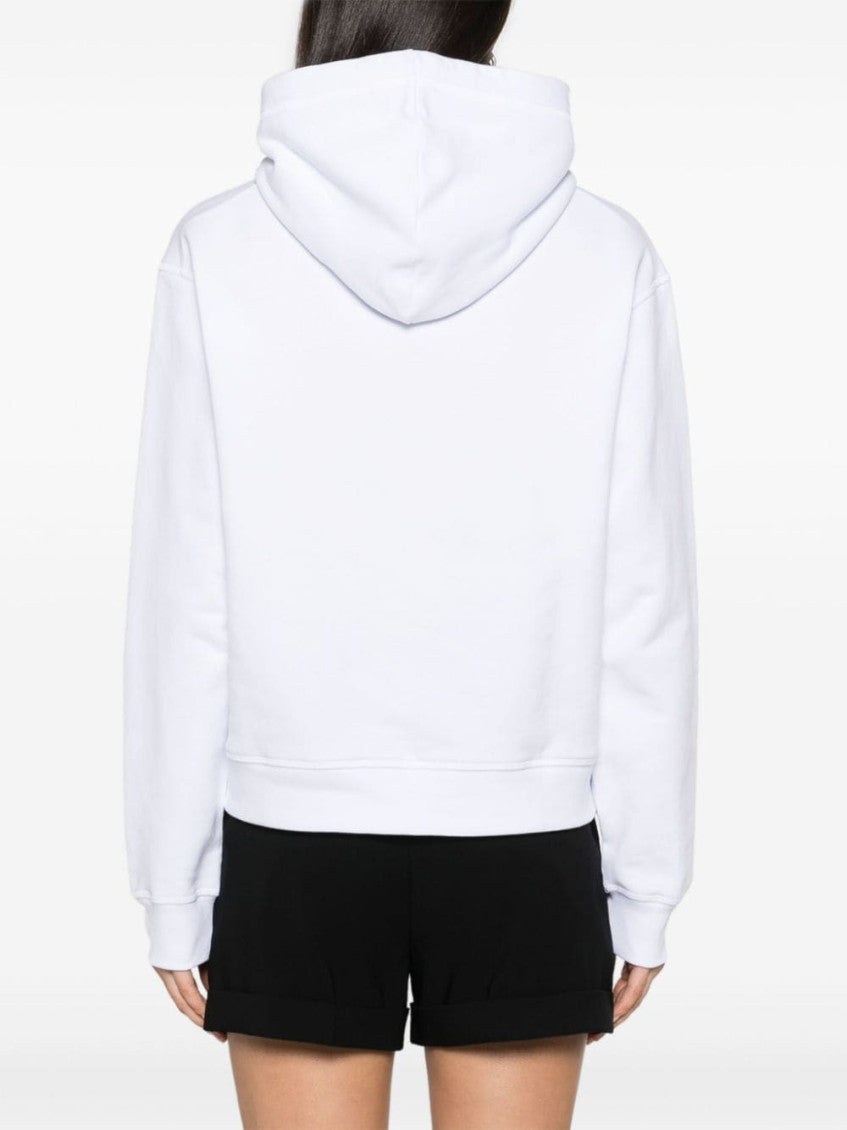 White Mesh Heart Sweatshirt 4