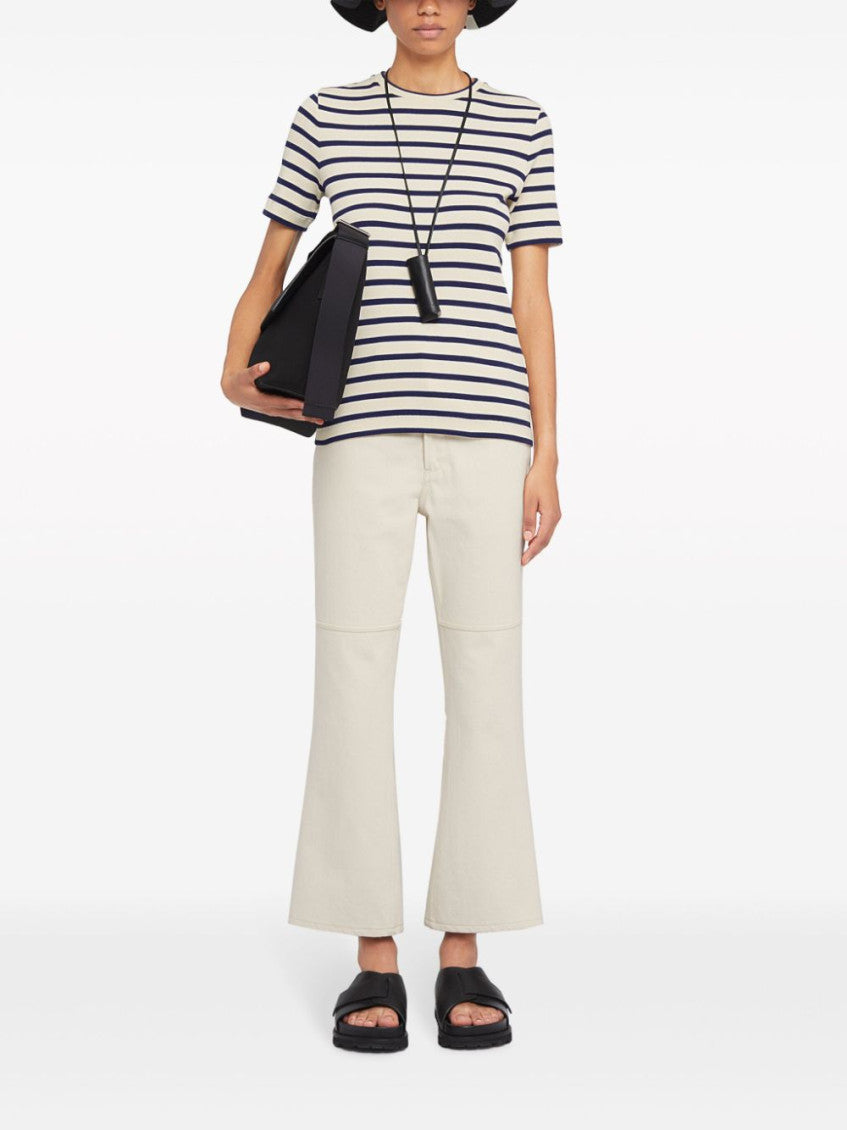 White striped cotton T-shirt 5