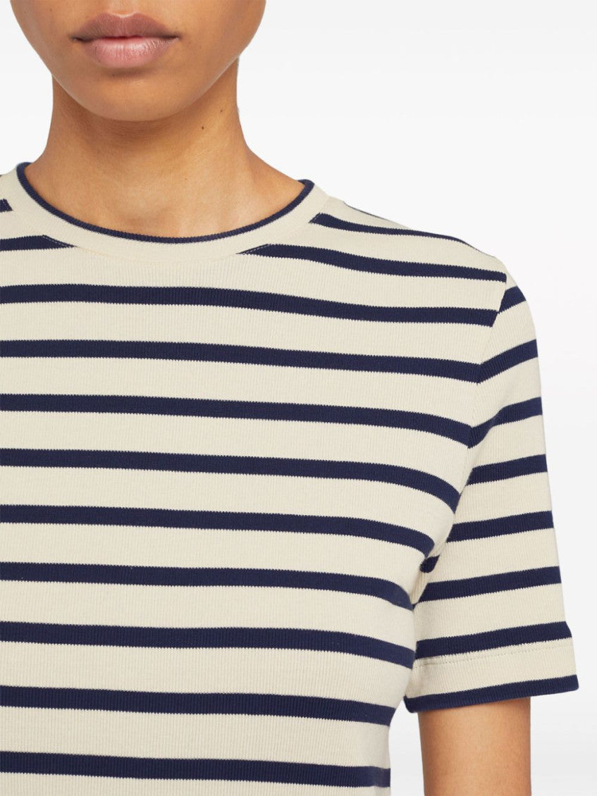 White striped cotton T-shirt 6