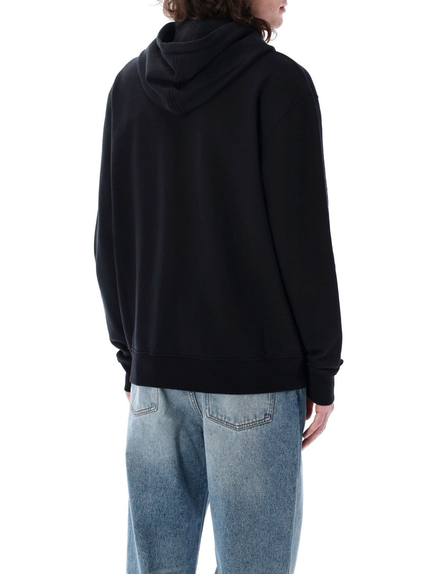 Black Logo Zip-Up Hoodie 2
