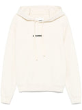 Beige Long Sleeves Logo Hoodie 1