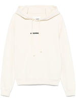 Beige Long Sleeves Logo Hoodie 1
