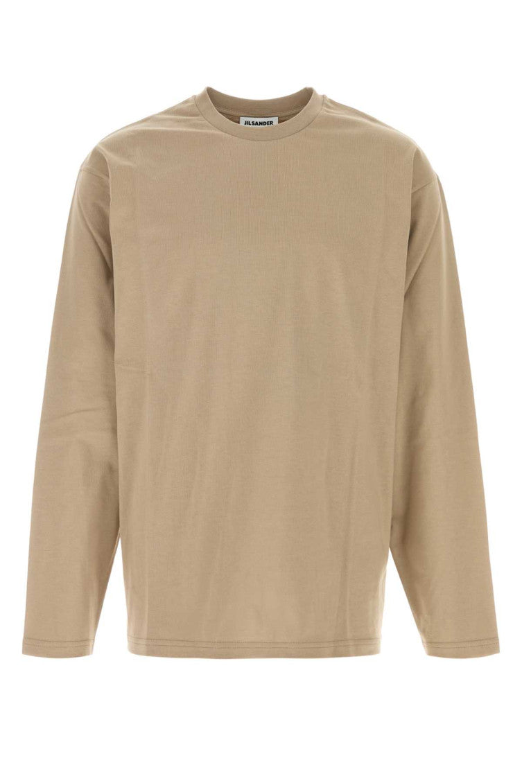 Light Beige Solid T-Shirt 1