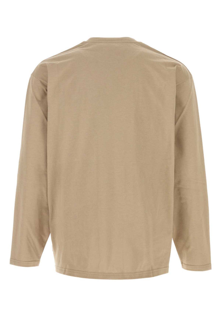 Light Beige Solid T-Shirt 2