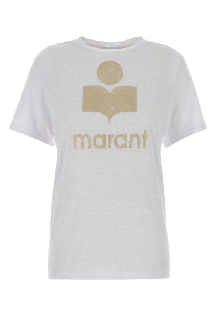White Logo Round Neck T-Shirt 1