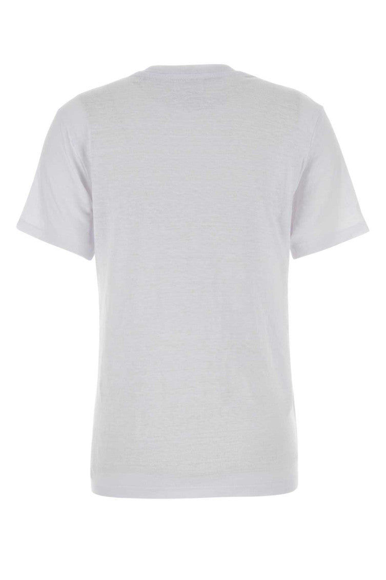 White Logo Round Neck T-Shirt 2