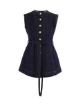 Blue Solid Round Neck Top 1