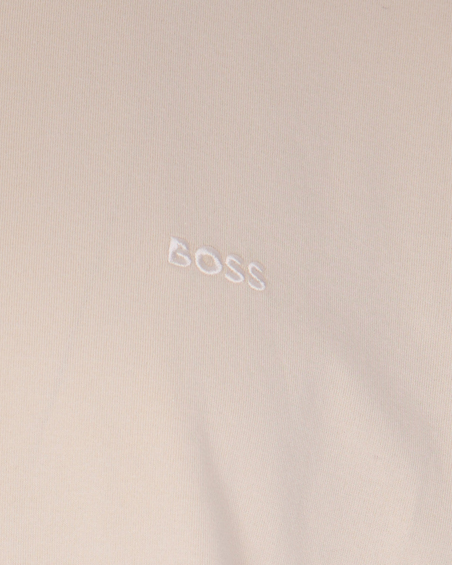 Beige Logo Crew Neck T-Shirt 3