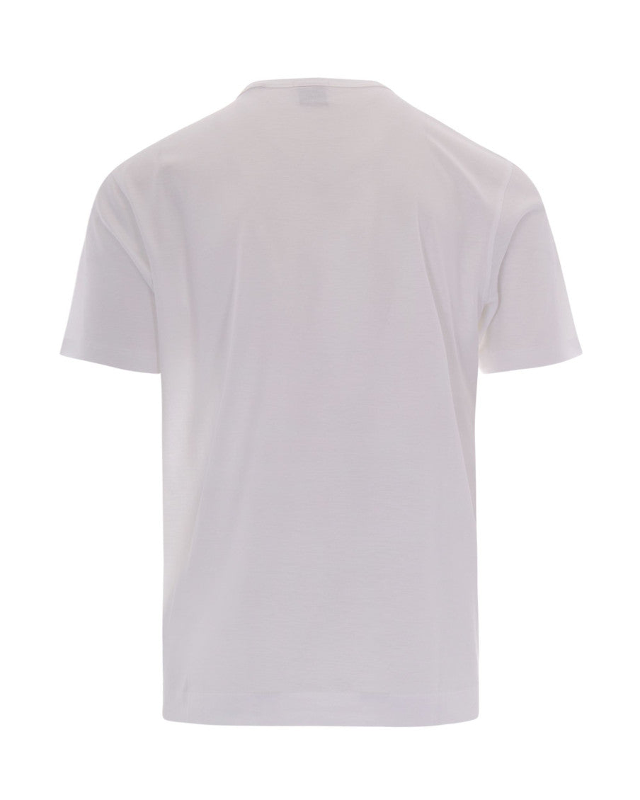 White Solid Crew Neck T-Shirt 2