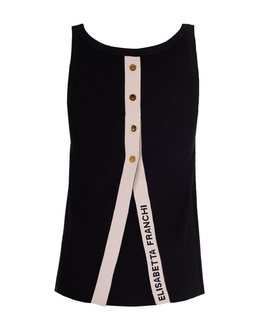 Black Solid Scoop Neck Top 2