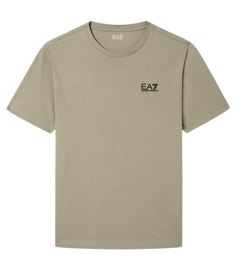 Beige Logo Crew Neck T-Shirt 1